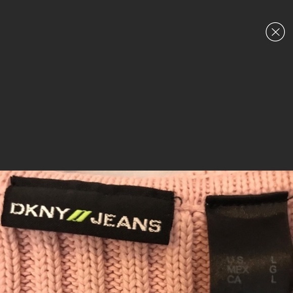 DKNY JEANS 1/4 Zip Sweater Hoodie Size Large - Picture 4 of 7